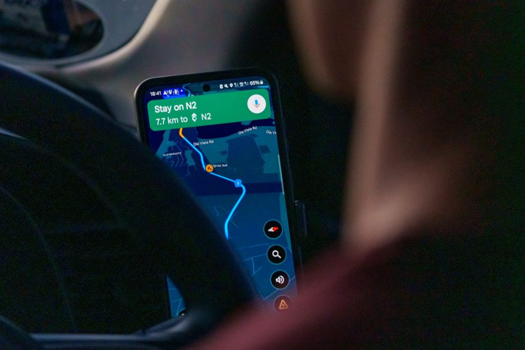 Lyft Accident Lawyer in Bellerose – driver using a navigation app