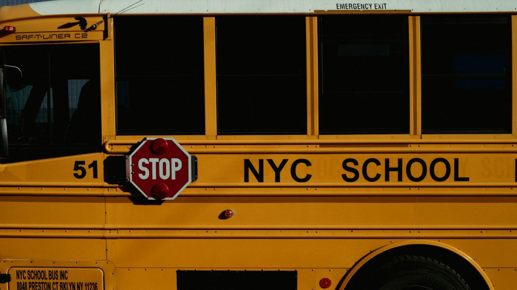 School Bus Accident Lawyer in Bellerose – school bus with stop arm extended