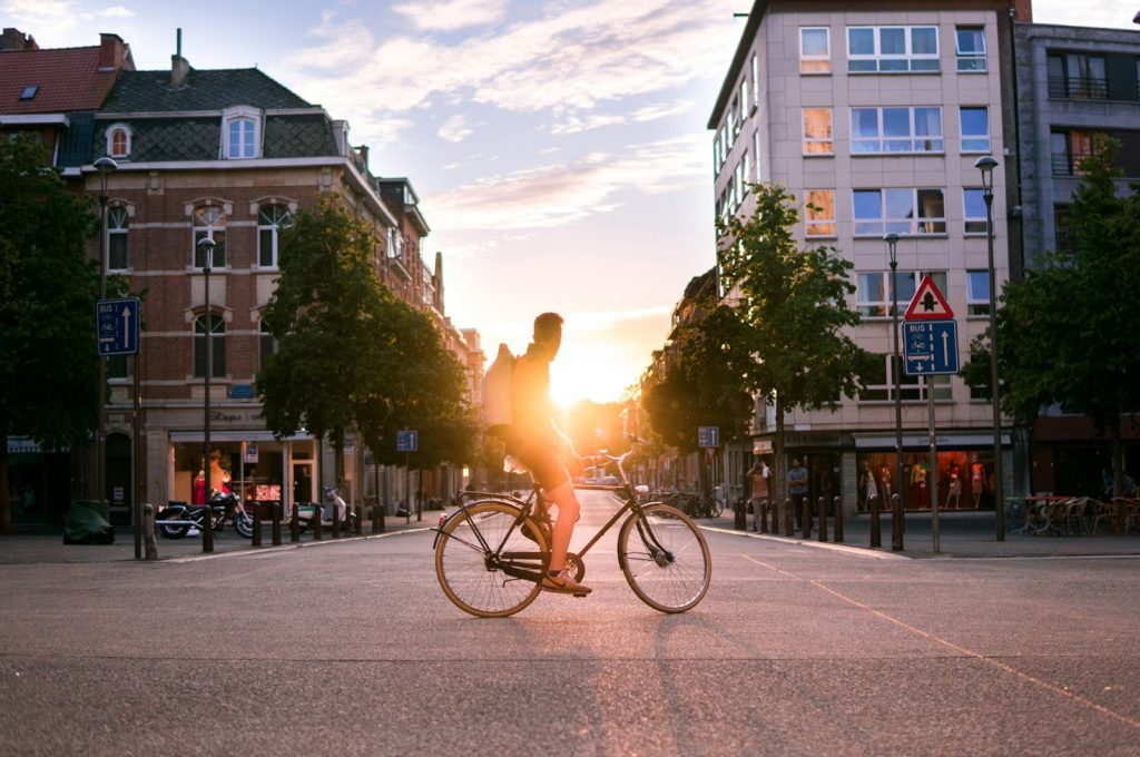 Uber Accident Lawyer in Bellerose – cyclist riding on a road