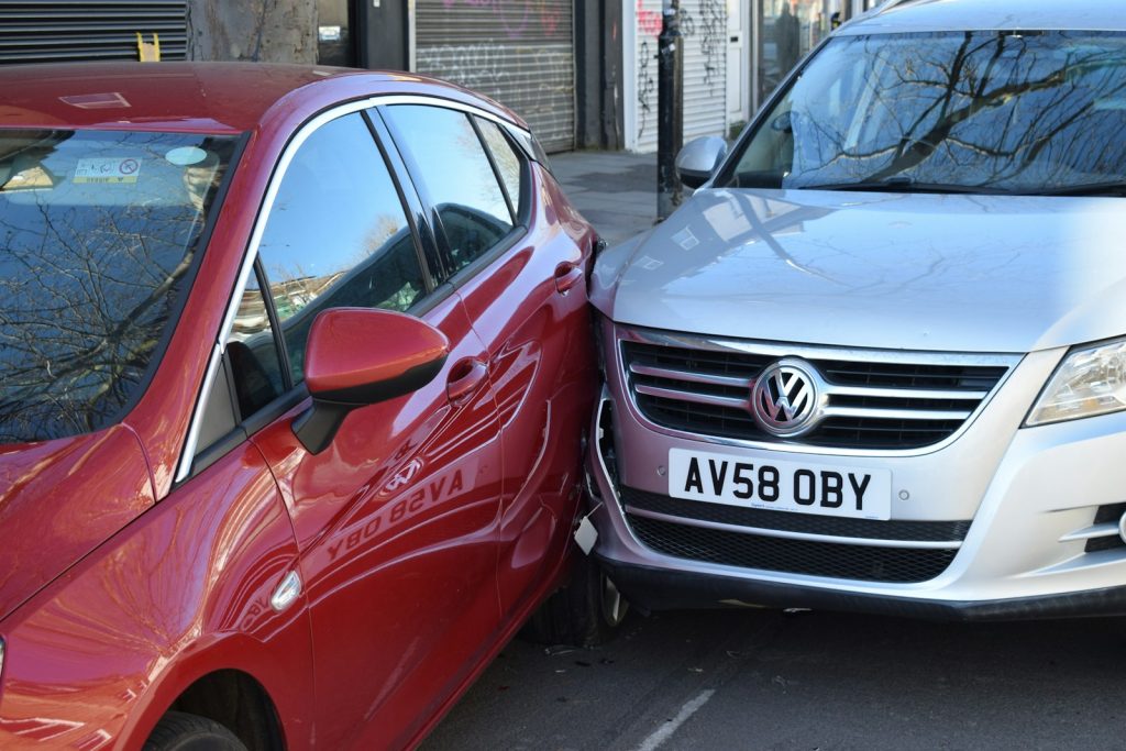 Uber Accident Lawyer in Bellerose – two cars after a collision